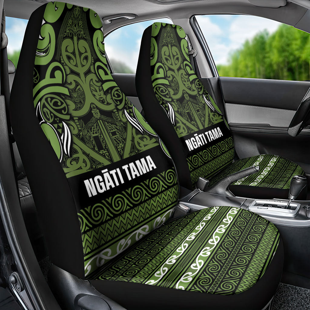 Aotearoa Iwi Ngāti Tama ki Taranaki Trust Car Seat Cover Maori Wharenui House Tribal Pattern
