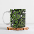 Aotearoa Iwi Ngāti Tama ki Taranaki Trust Ceramic Mug Maori Wharenui House Tribal Pattern