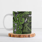 Aotearoa Iwi Ngāti Tama ki Taranaki Trust Ceramic Mug Maori Wharenui House Tribal Pattern