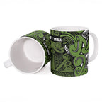 Aotearoa Iwi Ngāti Tama ki Taranaki Trust Ceramic Mug Maori Wharenui House Tribal Pattern