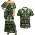 Aotearoa Iwi Ngāti Tama ki Taranaki Trust Couples Matching Off Shoulder Maxi Dress and Hawaiian Shirt Maori Wharenui House Tribal Pattern