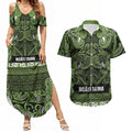Aotearoa Iwi Ngāti Tama ki Taranaki Trust Couples Matching Summer Maxi Dress and Hawaiian Shirt Maori Wharenui House Tribal Pattern