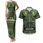 Aotearoa Iwi Ngāti Tama ki Taranaki Trust Couples Matching Tank Maxi Dress and Hawaiian Shirt Maori Wharenui House Tribal Pattern