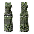 Aotearoa Iwi Ngāti Tama ki Taranaki Trust Couples Matching Tank Maxi Dress and Hawaiian Shirt Maori Wharenui House Tribal Pattern