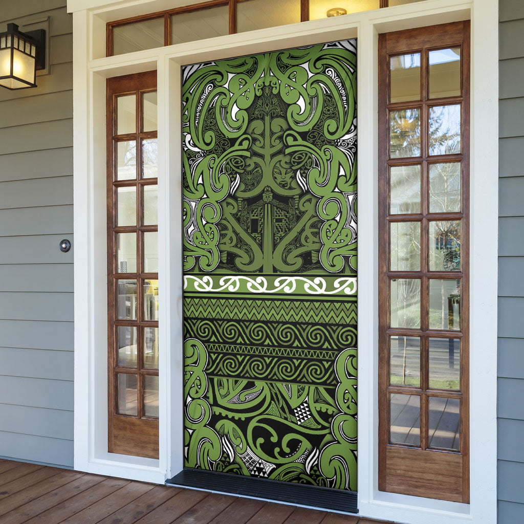 Aotearoa Iwi Ngāti Tama ki Taranaki Trust Door Cover Maori Wharenui House Tribal Pattern