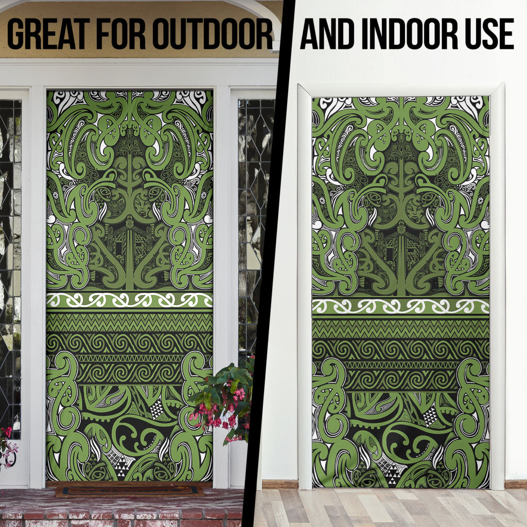 Aotearoa Iwi Ngāti Tama ki Taranaki Trust Door Cover Maori Wharenui House Tribal Pattern