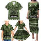 Aotearoa Iwi Ngāti Tama ki Taranaki Trust Family Matching Puletasi and Hawaiian Shirt Maori Wharenui House Tribal Pattern