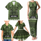Aotearoa Iwi Ngāti Tama ki Taranaki Trust Family Matching Tank Maxi Dress and Hawaiian Shirt Maori Wharenui House Tribal Pattern