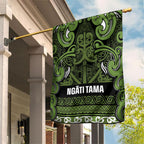 Aotearoa Iwi Ngāti Tama ki Taranaki Trust Garden Flag Maori Wharenui House Tribal Pattern