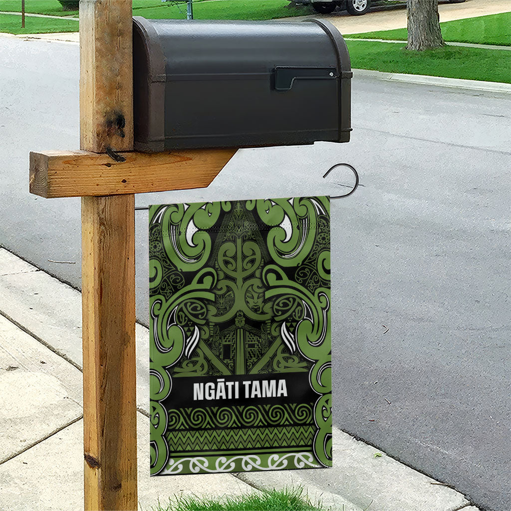 Aotearoa Iwi Ngāti Tama ki Taranaki Trust Garden Flag Maori Wharenui House Tribal Pattern