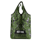 Aotearoa Iwi Ngāti Tama ki Taranaki Trust Grocery Bag Maori Wharenui House Tribal Pattern