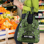 Aotearoa Iwi Ngāti Tama ki Taranaki Trust Grocery Bag Maori Wharenui House Tribal Pattern