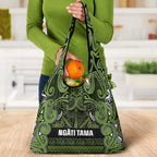 Aotearoa Iwi Ngāti Tama ki Taranaki Trust Grocery Bag Maori Wharenui House Tribal Pattern