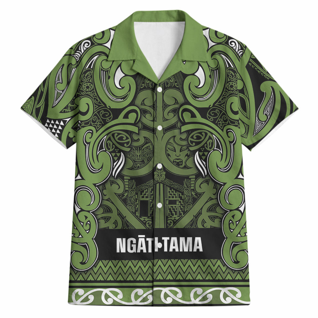 Aotearoa Iwi Ngāti Tama ki Taranaki Trust Hawaiian Shirt Maori Wharenui House Tribal Pattern