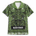 Aotearoa Iwi Ngāti Tama ki Taranaki Trust Hawaiian Shirt Maori Wharenui House Tribal Pattern