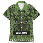 Aotearoa Iwi Ngāti Tama ki Taranaki Trust Hawaiian Shirt Maori Wharenui House Tribal Pattern