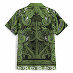 Aotearoa Iwi Ngāti Tama ki Taranaki Trust Hawaiian Shirt Maori Wharenui House Tribal Pattern