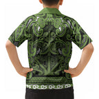 Aotearoa Iwi Ngāti Tama ki Taranaki Trust Hawaiian Shirt Maori Wharenui House Tribal Pattern