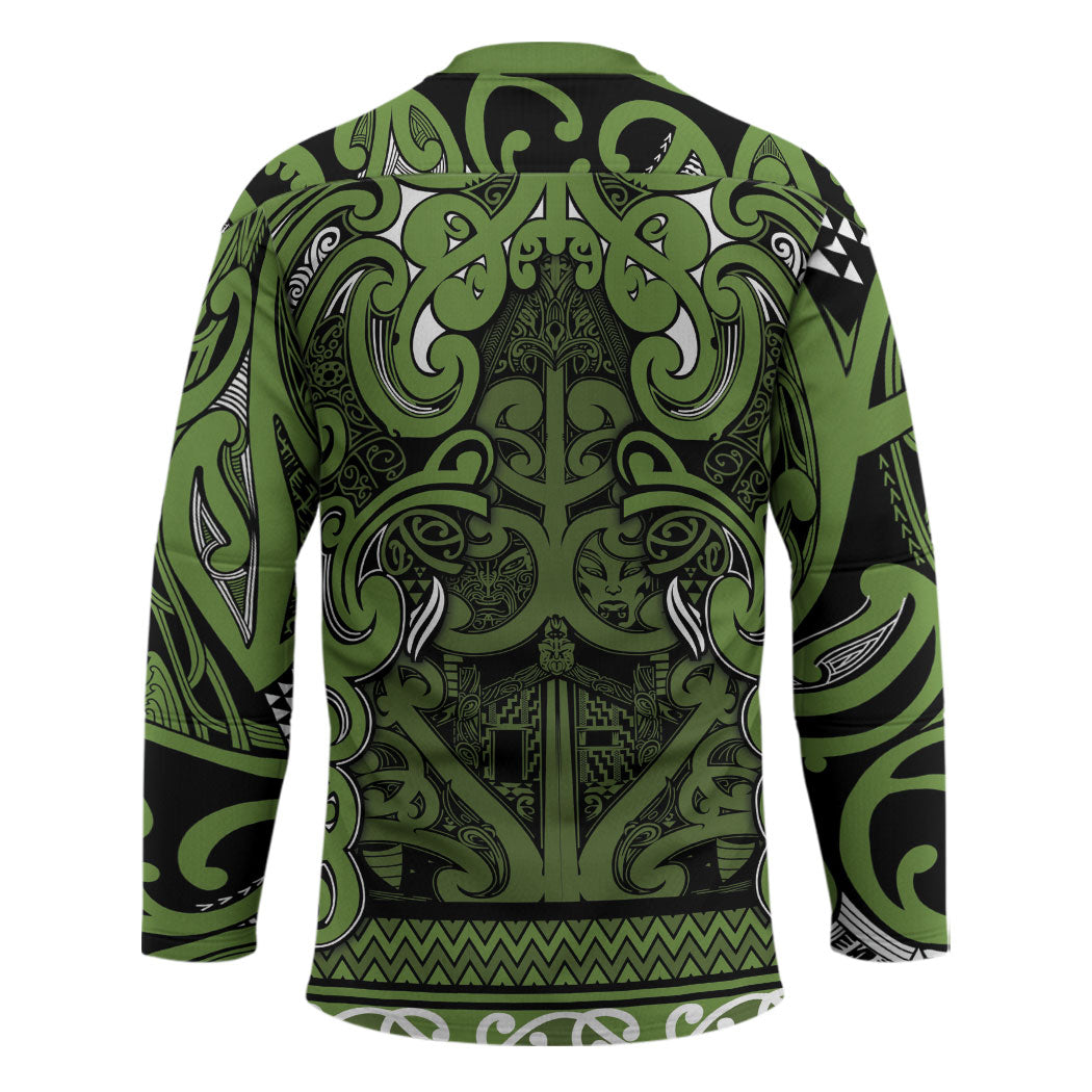 Aotearoa Iwi Ngāti Tama ki Taranaki Trust Hockey Jersey Maori Wharenui House Tribal Pattern