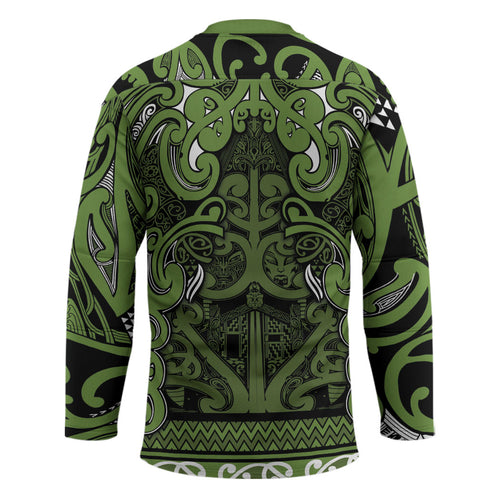 Aotearoa Iwi Ngāti Tama ki Taranaki Trust Hockey Jersey Maori Wharenui House Tribal Pattern