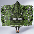 Aotearoa Iwi Ngāti Tama ki Taranaki Trust Hooded Blanket Maori Wharenui House Tribal Pattern