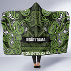 Aotearoa Iwi Ngāti Tama ki Taranaki Trust Hooded Blanket Maori Wharenui House Tribal Pattern
