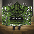 Aotearoa Iwi Ngāti Tama ki Taranaki Trust Hooded Blanket Maori Wharenui House Tribal Pattern