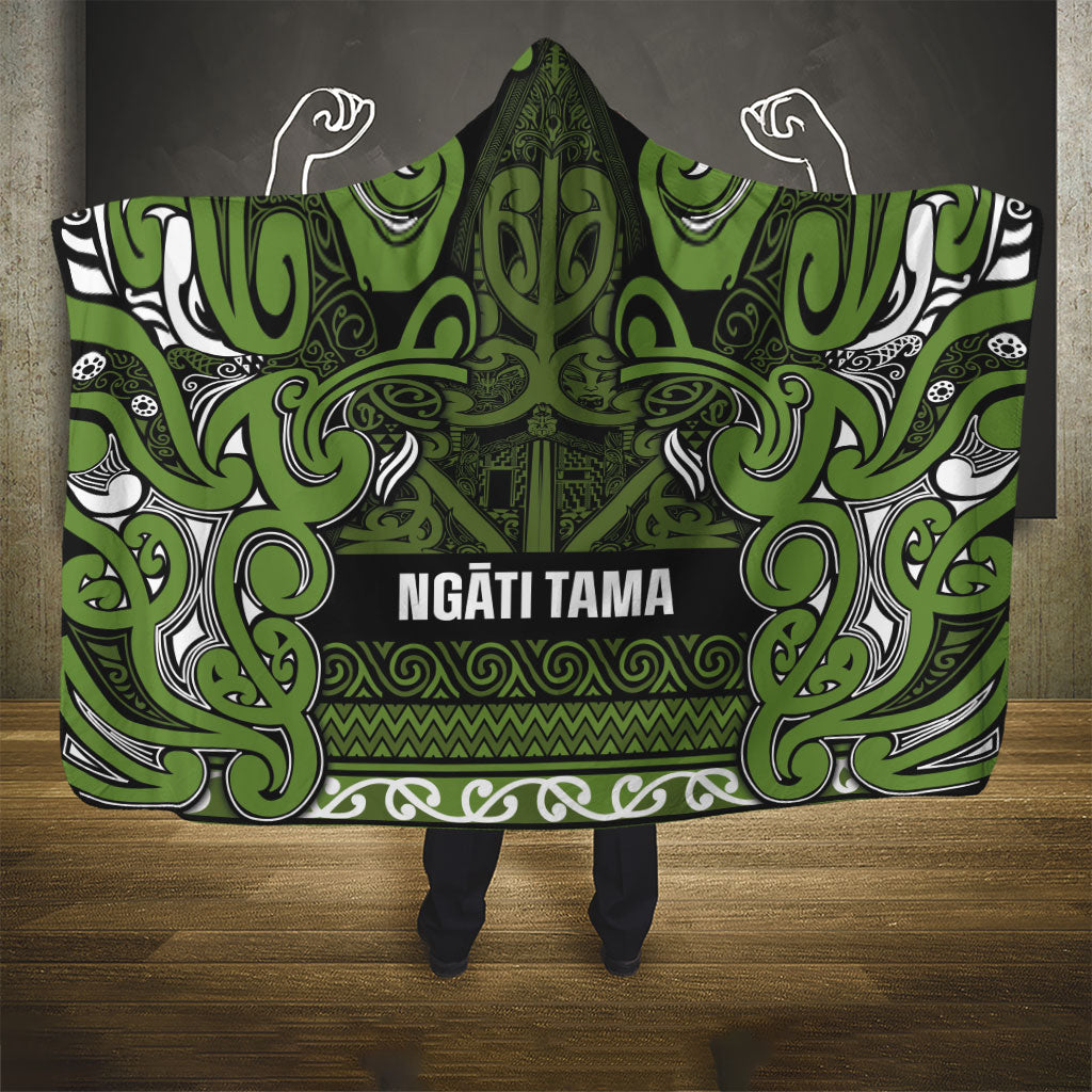 Aotearoa Iwi Ngāti Tama ki Taranaki Trust Hooded Blanket Maori Wharenui House Tribal Pattern