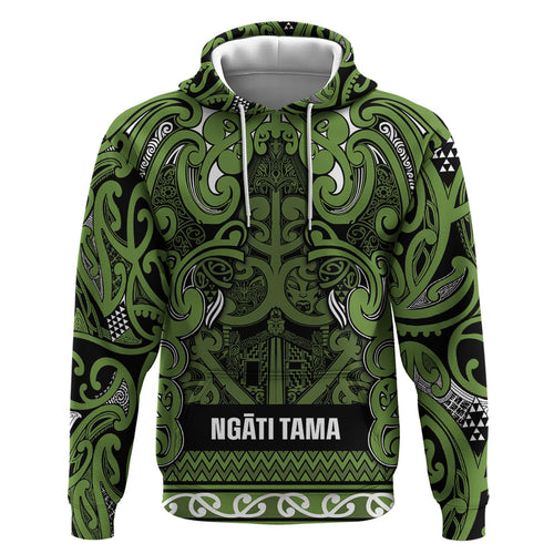 Aotearoa Iwi Ngāti Tama ki Taranaki Trust Hoodie Maori Wharenui House Tribal Pattern