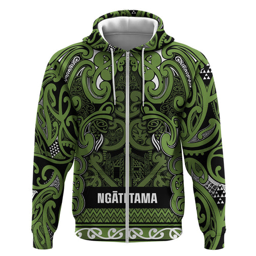 Aotearoa Iwi Ngāti Tama ki Taranaki Trust Hoodie Maori Wharenui House Tribal Pattern