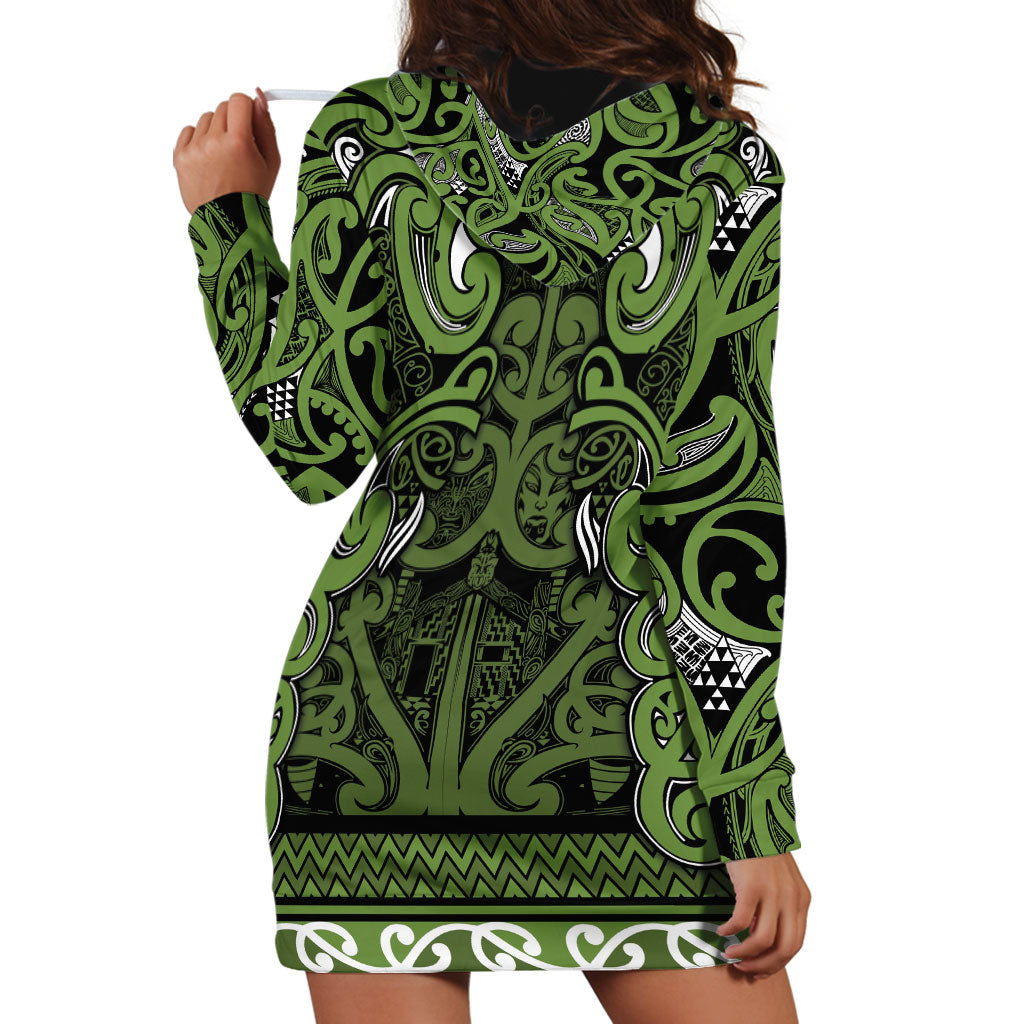 Aotearoa Iwi Ngāti Tama ki Taranaki Trust Hoodie Dress Maori Wharenui House Tribal Pattern