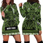 Aotearoa Iwi Ngāti Tama ki Taranaki Trust Hoodie Dress Maori Wharenui House Tribal Pattern