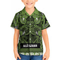Aotearoa Iwi Ngāti Tama ki Taranaki Trust Kid Hawaiian Shirt Maori Wharenui House Tribal Pattern