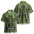 Aotearoa Iwi Ngāti Tama ki Taranaki Trust Kid Hawaiian Shirt Maori Wharenui House Tribal Pattern