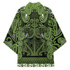 Aotearoa Iwi Ngāti Tama ki Taranaki Trust Kimono Maori Wharenui House Tribal Pattern