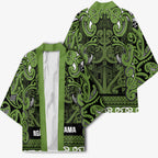 Aotearoa Iwi Ngāti Tama ki Taranaki Trust Kimono Maori Wharenui House Tribal Pattern