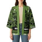 Aotearoa Iwi Ngāti Tama ki Taranaki Trust Kimono Maori Wharenui House Tribal Pattern