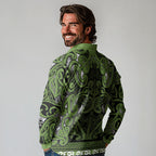 Aotearoa Iwi Ngāti Tama ki Taranaki Trust Long Sleeve Polo Shirt Maori Wharenui House Tribal Pattern