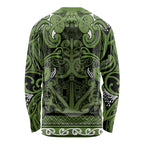 Aotearoa Iwi Ngāti Tama ki Taranaki Trust Long Sleeve Shirt Maori Wharenui House Tribal Pattern