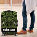 Aotearoa Iwi Ngāti Tama ki Taranaki Trust Luggage Cover Maori Wharenui House Tribal Pattern
