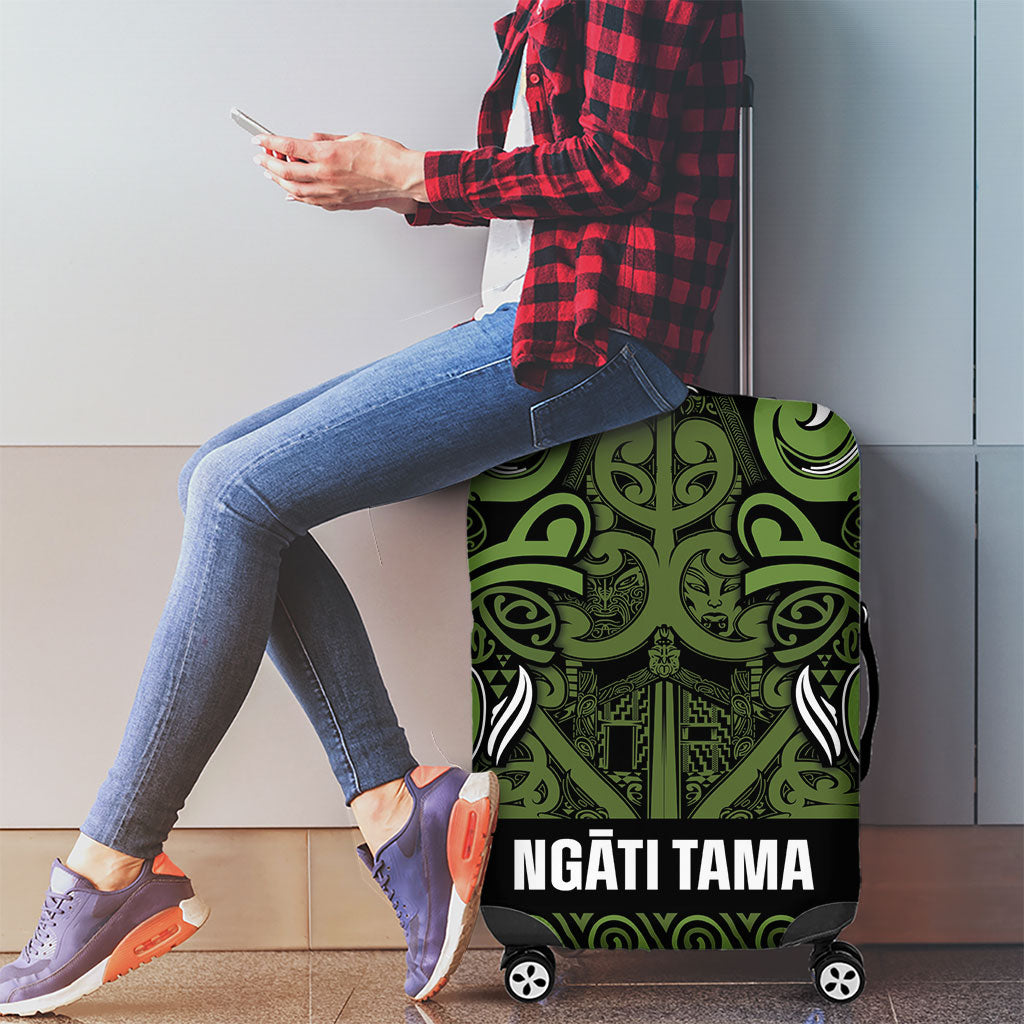 Aotearoa Iwi Ngāti Tama ki Taranaki Trust Luggage Cover Maori Wharenui House Tribal Pattern