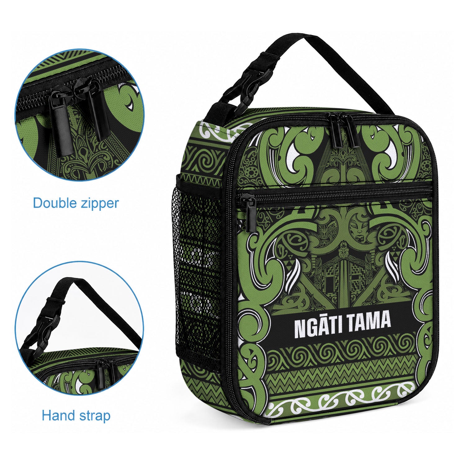 Aotearoa Iwi Ngāti Tama ki Taranaki Trust Lunch Bag Maori Wharenui House Tribal Pattern