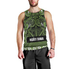 Aotearoa Iwi Ngāti Tama ki Taranaki Trust Men Tank Top Maori Wharenui House Tribal Pattern