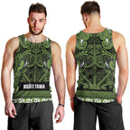 Aotearoa Iwi Ngāti Tama ki Taranaki Trust Men Tank Top Maori Wharenui House Tribal Pattern