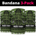 Aotearoa Iwi Ngāti Tama ki Taranaki Trust Neck Gaiter Maori Wharenui House Tribal Pattern