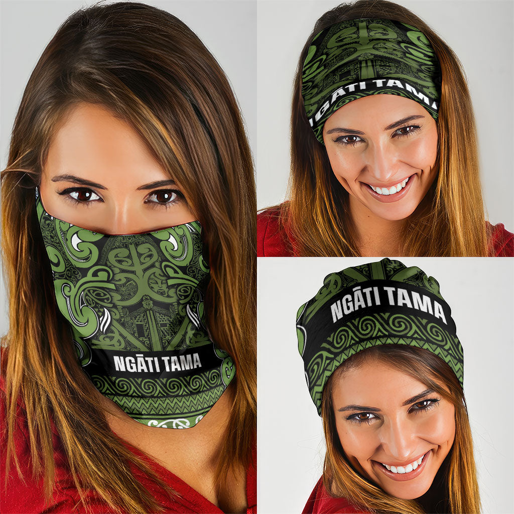 Aotearoa Iwi Ngāti Tama ki Taranaki Trust Neck Gaiter Maori Wharenui House Tribal Pattern