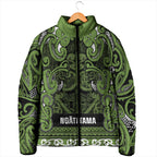 Aotearoa Iwi Ngāti Tama ki Taranaki Trust Padded Jacket Maori Wharenui House Tribal Pattern