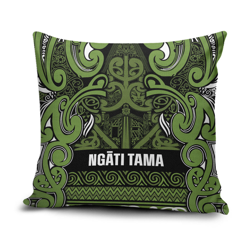 Aotearoa Iwi Ngāti Tama ki Taranaki Trust Pillow Cover Maori Wharenui House Tribal Pattern