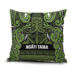 Aotearoa Iwi Ngāti Tama ki Taranaki Trust Pillow Cover Maori Wharenui House Tribal Pattern