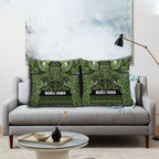 Aotearoa Iwi Ngāti Tama ki Taranaki Trust Pillow Cover Maori Wharenui House Tribal Pattern